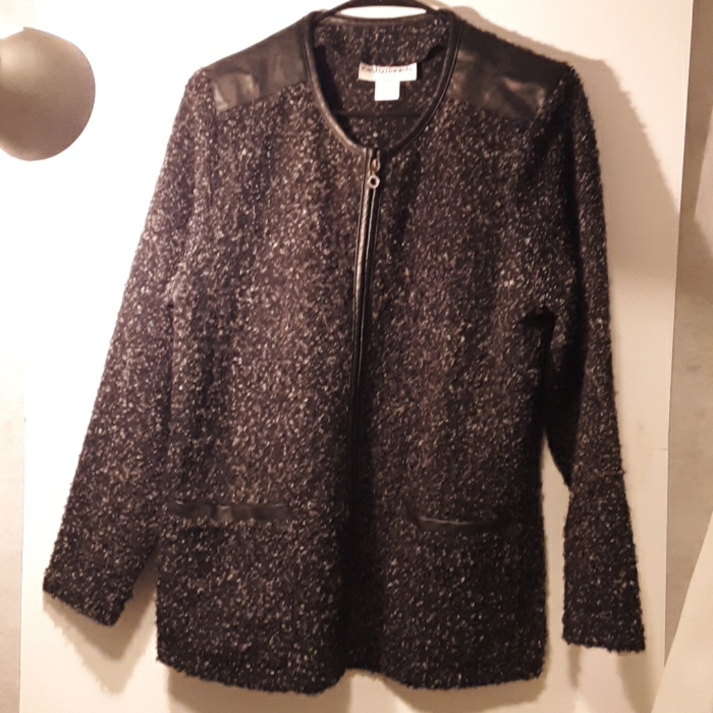Cathy Daniels  black and grey cardigan sweater
